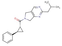 2-isobutyl-6-{[(1R*,2R*)-2-phenylcyclopropyl]carbonyl}-6,7-dihydro-5H-pyrrolo[3,4-d]pyrimidine