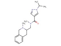 1-isopropyl-N-methyl-N-[(2-methyl-1,2,3,4-tetrahydro-3-isoquinolinyl)methyl]-1H-pyrazole-4-carboxamide