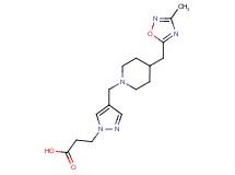 3-[4-({4-[(3-methyl-1,2,4-oxadiazol-5-yl)methyl]piperidin-1-yl}methyl)-1H-pyrazol-1-yl]propanoic acid