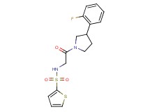 N-{2-[3-(2-fluorophenyl)-1-pyrrolidinyl]-2-oxoethyl}-2-thiophenesulfonamide