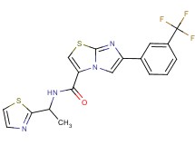 N-[1-(1,3-thiazol-2-yl)ethyl]-6-[3-(trifluoromethyl)phenyl]imidazo[2,1-b][1,3]thiazole-3-carboxamide