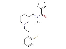 N-({1-[2-(2-fluorophenyl)ethyl]-3-piperidinyl}methyl)-N-methyl-1-cyclopentene-1-carboxamide