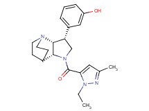 3-{(3R*,3aR*,7aR*)-1-[(1-ethyl-3-methyl-1H-pyrazol-5-yl)carbonyl]octahydro-4,7-ethanopyrrolo[3,2-b]pyridin-3-yl}phenol