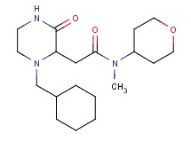 2-[1-(cyclohexylmethyl)-3-oxo-2-piperazinyl]-N-methyl-N-(tetrahydro-2H-pyran-4-yl)acetamide