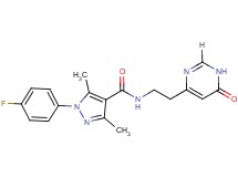 1-(4-fluorophenyl)-3,5-dimethyl-N-[2-(6-oxo-1,6-dihydropyrimidin-4-yl)ethyl]-1H-pyrazole-4-carboxamide