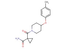 1-{[4-(4-methylphenoxy)-1-piperidinyl]carbonyl}cyclopropanecarboxamide