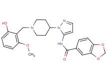 N-{1-[1-(2-hydroxy-6-methoxybenzyl)-4-piperidinyl]-1H-pyrazol-5-yl}-1,3-benzodioxole-5-carboxamide