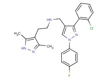 N-{[3-(2-chlorophenyl)-1-(4-fluorophenyl)-1H-pyrazol-4-yl]methyl}-2-(3,5-dimethyl-1H-pyrazol-4-yl)ethanamine