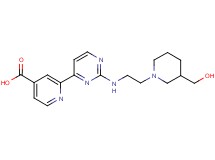 2-[2-({2-[3-(hydroxymethyl)piperidin-1-yl]ethyl}amino)pyrimidin-4-yl]isonicotinic acid