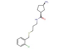 rel-(1S,3R)-3-amino-N-{3-[(2-chlorobenzyl)thio]propyl}cyclopentanecarboxamide hydrochloride