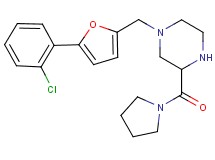 1-{[5-(2-chlorophenyl)-2-furyl]methyl}-3-(1-pyrrolidinylcarbonyl)piperazine