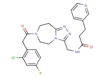 N-({7-[(2-chloro-4-fluorophenyl)acetyl]-6,7,8,9-tetrahydro-5H-[1,2,4]triazolo[4,3-d][1,4]diazepin-3-yl}methyl)-3-(3-pyridinyl)propanamide