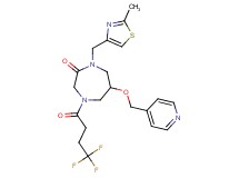 1-[(2-methyl-1,3-thiazol-4-yl)methyl]-6-(4-pyridinylmethoxy)-4-(4,4,4-trifluorobutanoyl)-1,4-diazepan-2-one