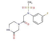 N-(3-fluorophenyl)-N-[2-oxo-2-(3-oxopiperazin-1-yl)ethyl]methanesulfonamide