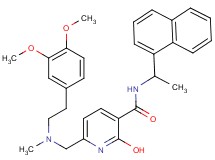 6-{[[2-(3,4-dimethoxyphenyl)ethyl](methyl)amino]methyl}-2-hydroxy-N-[1-(1-naphthyl)ethyl]nicotinamide