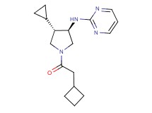 N-[(3R*,4S*)-1-(cyclobutylacetyl)-4-cyclopropyl-3-pyrrolidinyl]-2-pyrimidinamine