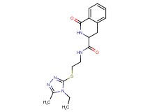 N-{2-[(4-ethyl-5-methyl-4H-1,2,4-triazol-3-yl)thio]ethyl}-1-oxo-1,2,3,4-tetrahydroisoquinoline-3-carboxamide