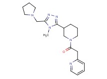 2-(2-{3-[4-methyl-5-(pyrrolidin-1-ylmethyl)-4H-1,2,4-triazol-3-yl]piperidin-1-yl}-2-oxoethyl)pyridine