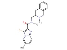 3-fluoro-N,6-dimethyl-N-[(2-methyl-1,2,3,4-tetrahydro-3-isoquinolinyl)methyl]imidazo[1,2-a]pyridine-2-carboxamide