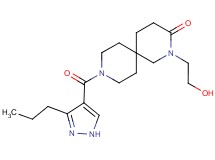 2-(2-hydroxyethyl)-9-[(3-propyl-1H-pyrazol-4-yl)carbonyl]-2,9-diazaspiro[5.5]undecan-3-one