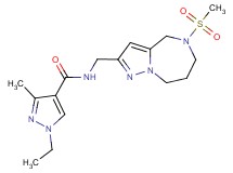 1-ethyl-3-methyl-N-{[5-(methylsulfonyl)-5,6,7,8-tetrahydro-4H-pyrazolo[1,5-a][1,4]diazepin-2-yl]methyl}-1H-pyrazole-4-carboxamide