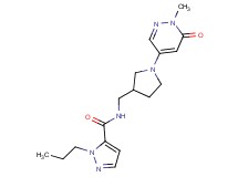 N-{[1-(1-methyl-6-oxo-1,6-dihydro-4-pyridazinyl)-3-pyrrolidinyl]methyl}-1-propyl-1H-pyrazole-5-carboxamide