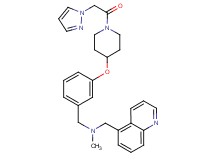 N-methyl-1-(3-{[1-(1H-pyrazol-1-ylacetyl)-4-piperidinyl]oxy}phenyl)-N-(5-quinolinylmethyl)methanamine