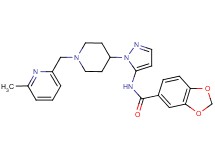 N-(1-{1-[(6-methyl-2-pyridinyl)methyl]-4-piperidinyl}-1H-pyrazol-5-yl)-1,3-benzodioxole-5-carboxamide