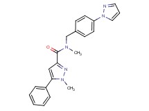 N,1-dimethyl-5-phenyl-N-[4-(1H-pyrazol-1-yl)benzyl]-1H-pyrazole-3-carboxamide