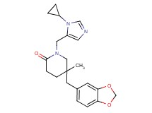 5-(1,3-benzodioxol-5-ylmethyl)-1-[(1-cyclopropyl-1H-imidazol-5-yl)methyl]-5-methylpiperidin-2-one