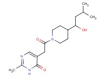 5-{2-[4-(1-hydroxy-3-methylbutyl)-1-piperidinyl]-2-oxoethyl}-2-methyl-4(3H)-pyrimidinone