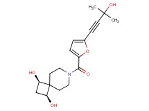(1R*,3S*)-7-[5-(3-hydroxy-3-methylbut-1-yn-1-yl)-2-furoyl]-7-azaspiro[3.5]nonane-1,3-diol