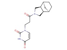 1-{3-[(1R*,2R*,6S*,7S*)-4-azatricyclo[5.2.1.0~2,6~]dec-4-yl]-3-oxopropyl}-2,4(1H,3H)-pyrimidinedione