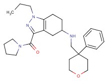 N-[(4-phenyltetrahydro-2H-pyran-4-yl)methyl]-1-propyl-3-(1-pyrrolidinylcarbonyl)-4,5,6,7-tetrahydro-1H-indazol-5-amine