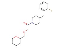 4-(2-fluorobenzyl)-1-[(tetrahydro-2H-pyran-2-ylmethoxy)acetyl]piperidine