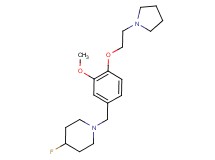 4-fluoro-1-[3-methoxy-4-(2-pyrrolidin-1-ylethoxy)benzyl]piperidine