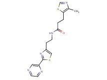 3-(4-methyl-1,3-thiazol-5-yl)-N-{2-[2-(2-pyrazinyl)-1,3-thiazol-4-yl]ethyl}propanamide
