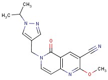 6-[(1-isopropyl-1H-pyrazol-4-yl)methyl]-2-methoxy-5-oxo-5,6-dihydro-1,6-naphthyridine-3-carbonitrile