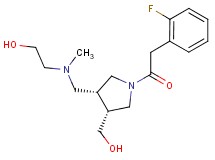 2-[{[(3R*,4R*)-1-[(2-fluorophenyl)acetyl]-4-(hydroxymethyl)pyrrolidin-3-yl]methyl}(methyl)amino]ethanol