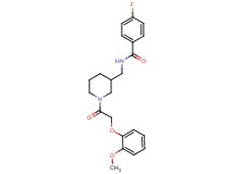 4-fluoro-N-({1-[(2-methoxyphenoxy)acetyl]-3-piperidinyl}methyl)benzamide