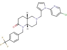 (4aR*,8aS*)-6-{[1-(5-chloro-2-pyridinyl)-1H-pyrrol-2-yl]methyl}-1-[4-(trifluoromethyl)benzyl]octahydro-1,6-naphthyridin-2(1H)-one