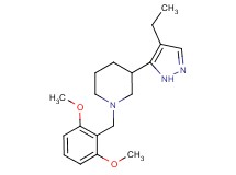 1-(2,6-dimethoxybenzyl)-3-(4-ethyl-1H-pyrazol-5-yl)piperidine