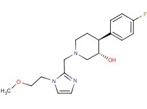 (3S*,4S*)-4-(4-fluorophenyl)-1-{[1-(2-methoxyethyl)-1H-imidazol-2-yl]methyl}piperidin-3-ol