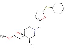 (3R*,4R*)-1-{[5-(cyclohexylthio)-2-furyl]methyl}-4-(2-methoxyethyl)-3-methylpiperidin-4-ol