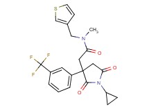 2-{1-cyclopropyl-2,5-dioxo-3-[3-(trifluoromethyl)phenyl]-3-pyrrolidinyl}-N-methyl-N-(3-thienylmethyl)acetamide