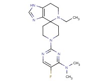 2-(5-ethyl-1,5,6,7-tetrahydro-1'H-spiro[imidazo[4,5-c]pyridine-4,4'-piperidin]-1'-yl)-5-fluoro-N,N-dimethylpyrimidin-4-amine