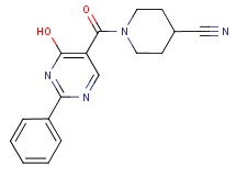 1-[(4-hydroxy-2-phenylpyrimidin-5-yl)carbonyl]piperidine-4-carbonitrile