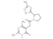 2,6-dimethyl-5-{2-[2-(3-methyl-1H-1,2,4-triazol-5-yl)pyrrolidin-1-yl]-2-oxoethyl}pyrimidin-4(3H)-one