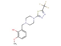 2-methoxy-6-({4-[5-(trifluoromethyl)-1,3,4-thiadiazol-2-yl]piperazin-1-yl}methyl)phenol