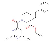 ethyl 1-[(2,6-dimethyl-4-pyrimidinyl)carbonyl]-3-(2-phenylethyl)-3-piperidinecarboxylate